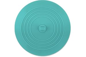 Cuttte Silicone Bathtub Drain Stopper, 6 Inches Large Bath Tub Stoppers, Flat Suction Drain Cover, Bathtub Plug for Kitchen, Bathroom and Laundry (Aqua)