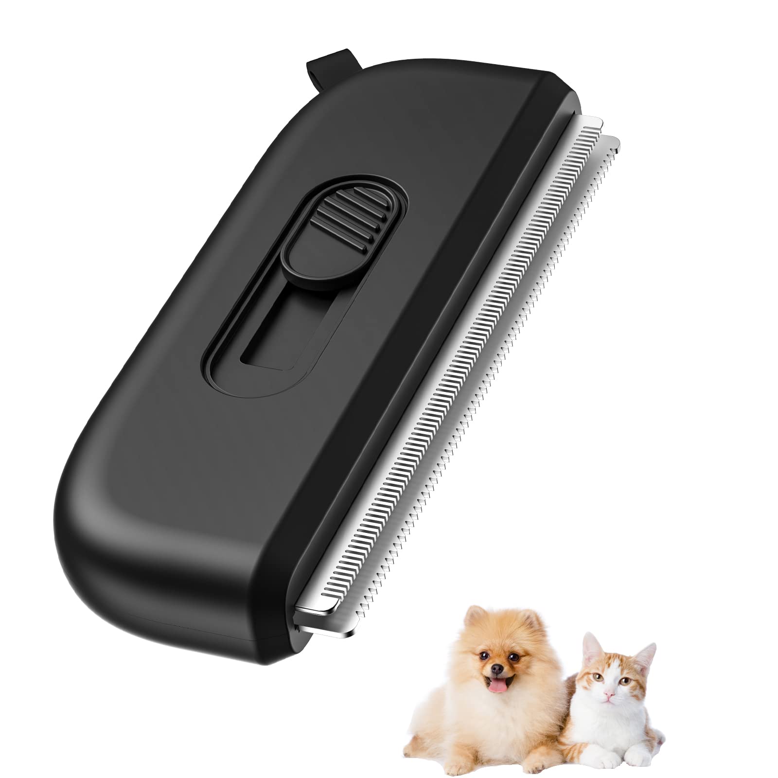 ORIA Pet Grooming Brush, [Newest] 2 in 1 Portable Brush Set for Short/Medium Hair, Daily Use to Clean Loose Fur and Dirt, Scalable and Portable Deshedding Brush for Dogs Cats Rabbits