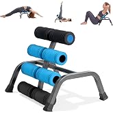 Lerpio Mini Inversion Table with Rollers, Back Extension Machine | Back Pain Relief, Easy to Assemble &amp; 297LBS Weight Capacity, Spinal Decompression Table for Home Gym (Red)