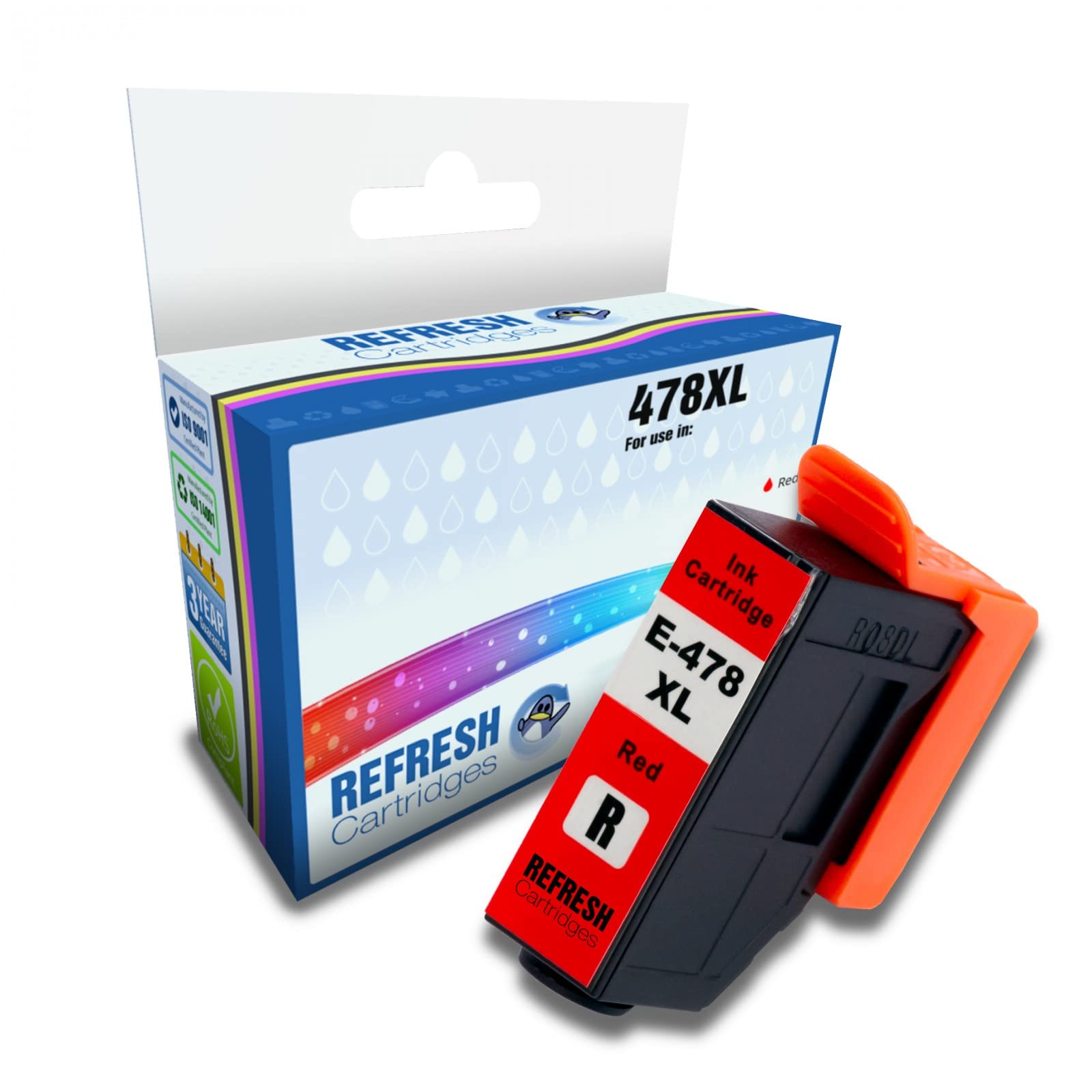 Refresh Cartridges Remanufactured Ink Cartridge Replacement for Epson XP-15000 / 478XL High Capacity Red (C13T04F54010)