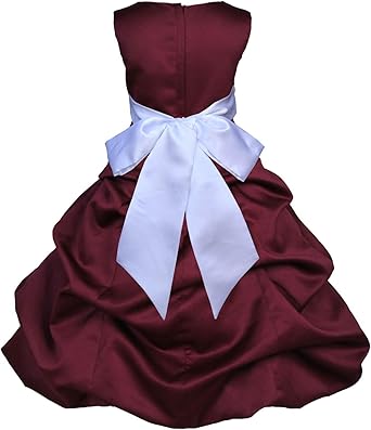 red wine flower girl dresses