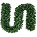 Superday Christmas Garland Festive Holiday Décorations  Rattan Pine Fireplace Wreath Xmas Decoration Green Tinsel Body Classic Traditional Theme 8.86FT (Decoration Not Include)