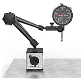 HDLNKAK Precision Dial Indicator Gauge and Magnetic Base Set, Black | 0-1" Range 0.001" Graduation Dial Indicator with 176lbs (80kg) Magnetic Holder &amp; Storage Case for 3D Printer, CNC, Lathe