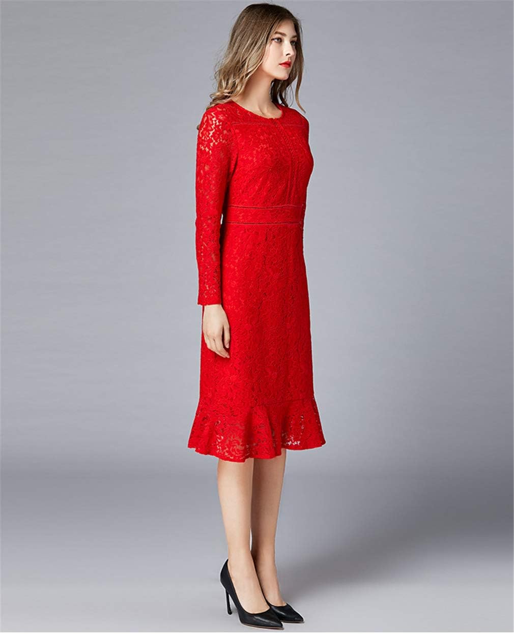 red dinner dress