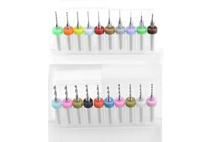 XINGYHENG 20Pcs PCB Print Circuit Board Carbide Tungsten Steel Micro Drill Bits Set Shank 0.10mm to 1.0mm and 1.1mm to 2.0mm (1 Each)