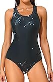 beautyin Black One Piece Swimsuit for Women