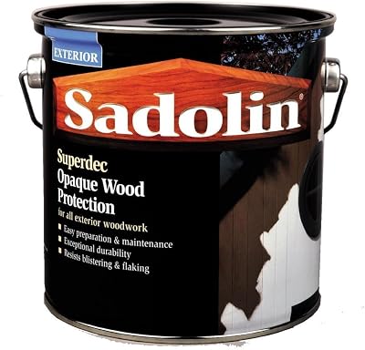 Sadolin Superdec Opaque Wood Protection 5L Black Satin Finish Exterior Paint