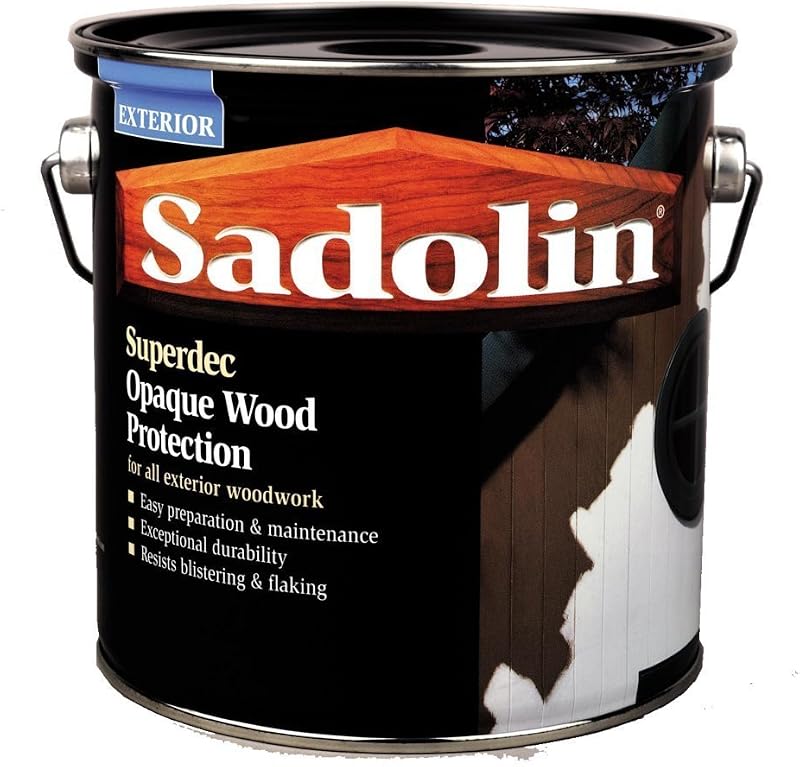 Sadolin Superdec Opaque Wood Protection 5L Black Satin Finish Exterior Paint