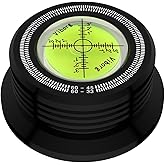 Viborg LP628B Record Weight Stabilizer, Turntable Level and Strobe Scale All-in-one, 280G LP Disc Stabilizer Vinyl Clamp for Phonograph (60Hz, Black)