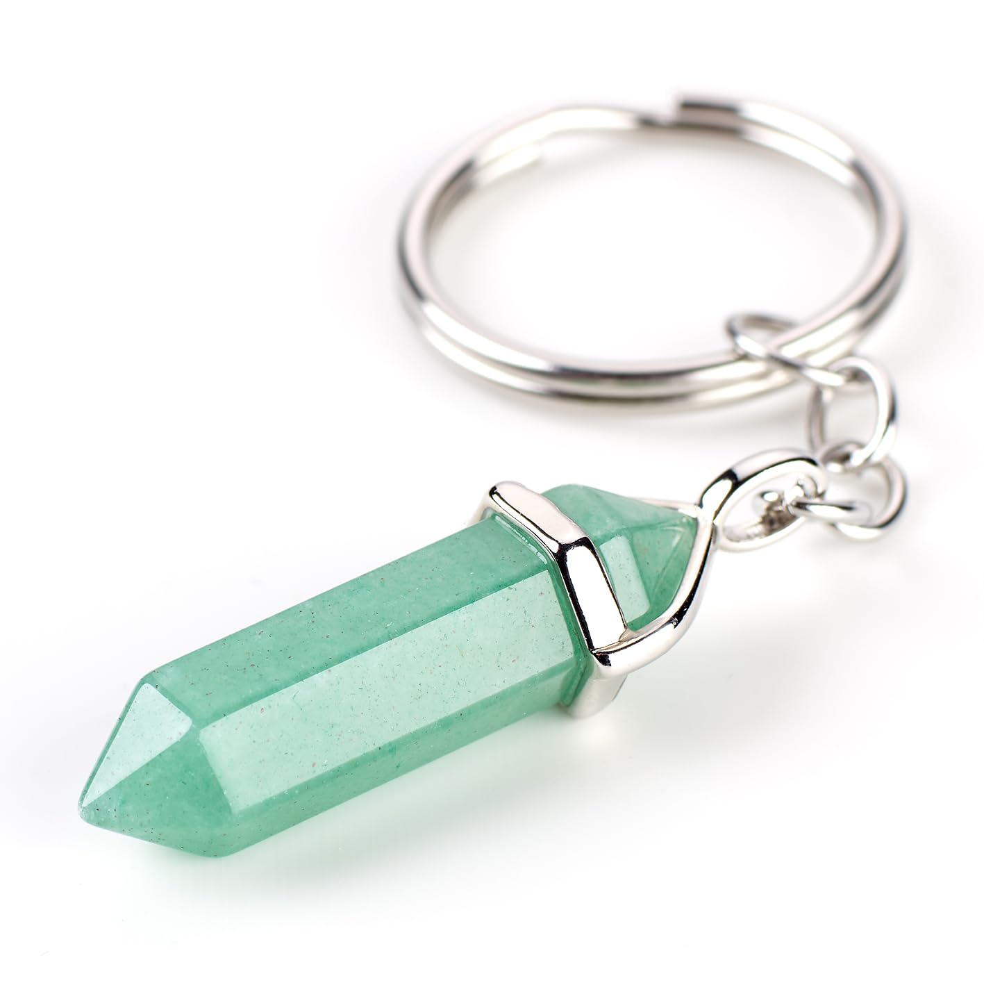 LAVISA Obelisk Key Ring - Luxurious Green Aventurine Pendant - Unique Healing Effect & Intense Colours - Perfect Unisex Gift