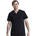 Infinity V- Neck Men's Scrub Top with Rib Knit Back Panels CK900A