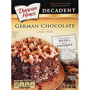 Amazon Com Duncan Hines Decadent Cake Mix German Chocolate 21 Ounce