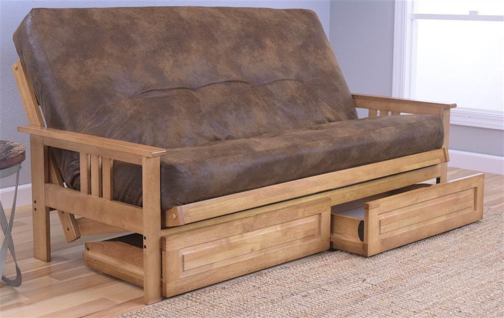 Monterey Futon Sofa with Palomino Tobacco Mattress