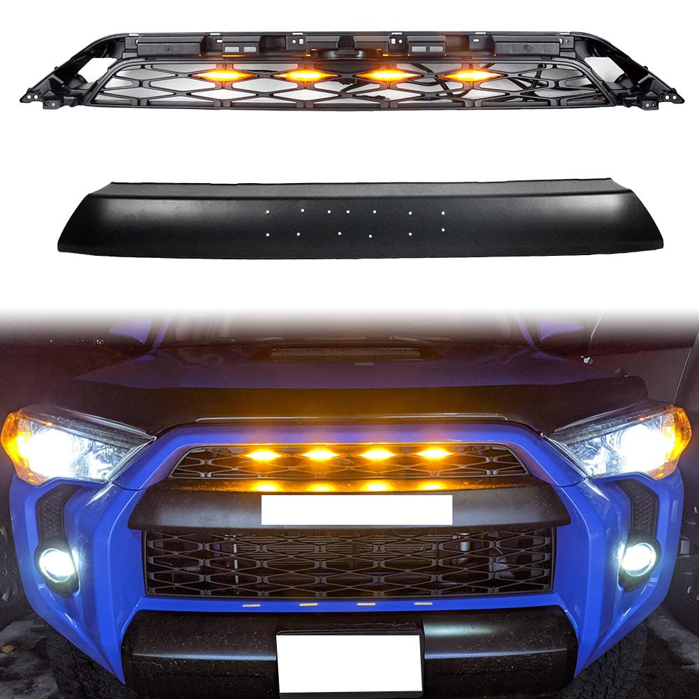 DOOd 4 Runner TRD PRO Grill With LED,Front Replacement Grille For 4Runner TRD Style Grille 2014-2019