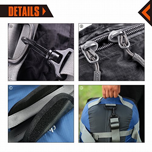 KingCamp 30L Foldable Travel Duffel Bag Luggage Sports Gym High Capacity Water Waterproof Nylon