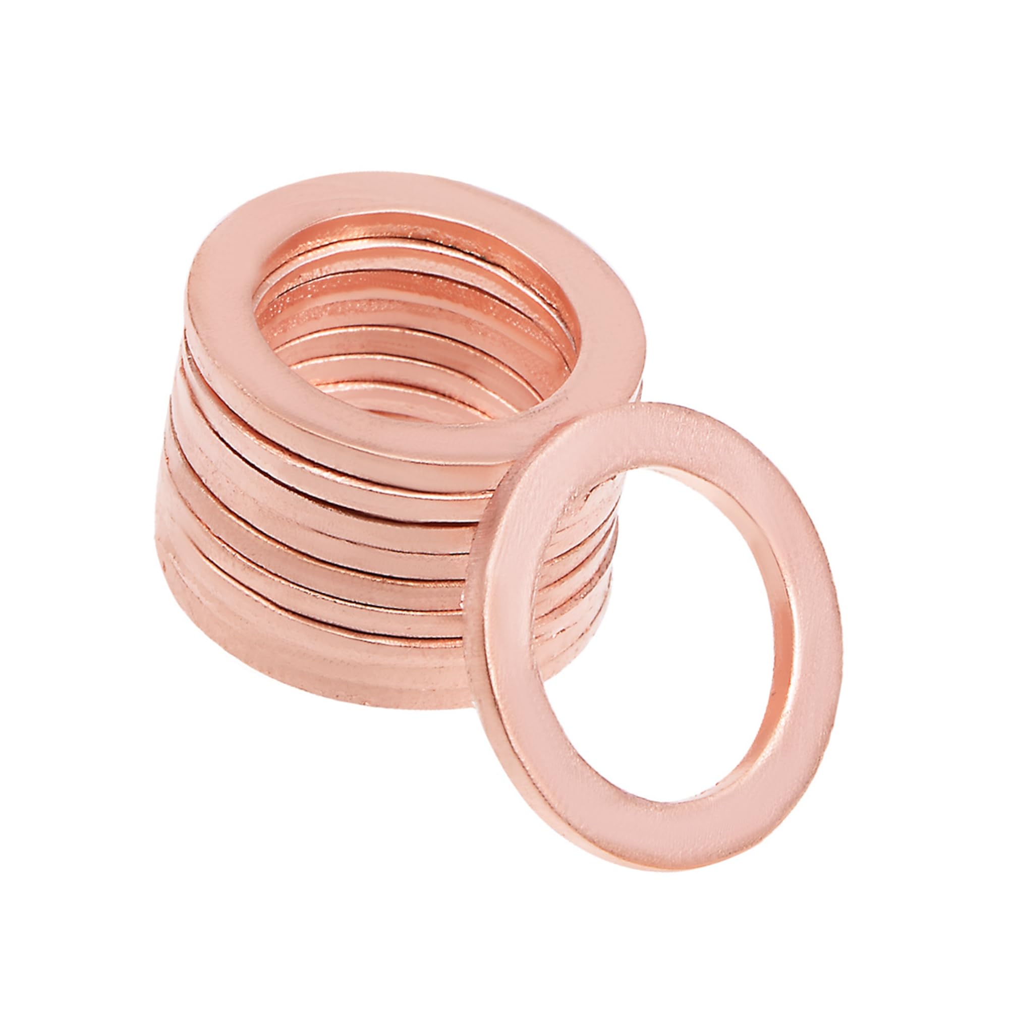 TUCKBOLD 10Pcs 14mm x 20mm x 1.5mm Copper Flat Washer for Screw Bolt Automotive Parts
