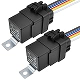 ZDRU 2 Pcs 5-Pin 12V Waterproof Relay with