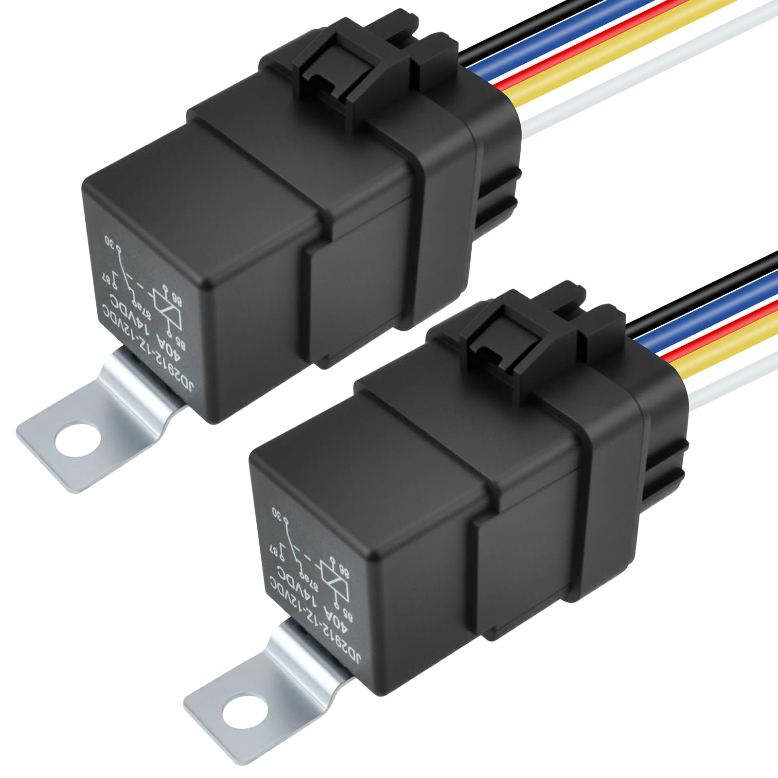 ZDRU 2 Pcs 5-Pin 12V Waterproof Relay with