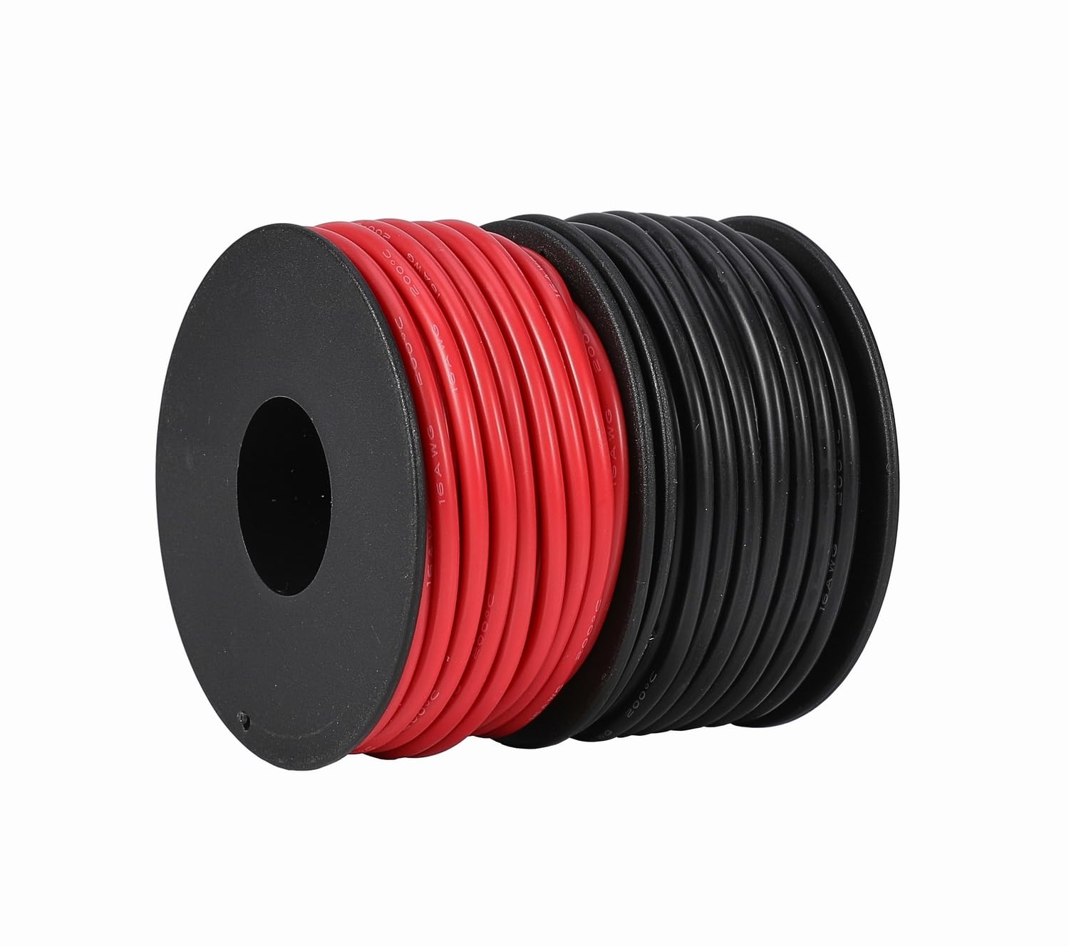 TUOFENG 16 AWG Wire, 20 m Silicone Wire Soft and Flexible Tinned Copper Wire High Temperature Resistance 2 Separated Wires 10 m Black and 10 m Red Stranded Wire for 3D Printer, Test Leads,RC appli