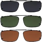 Eyekepper Metal Frame Rim Polarized Lens Clip On Sunglasses 56 * 34MM