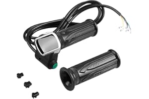 DEMERAS E Bike Throttle Handlebar Waterproof ABS Handlebar Grip with LCD Display for Electric Cars Bike Scooter 1 Pair(48V)