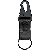 American Bench Craft Clip On Tactical Keychain | Full Grain Leather Keychain for Men | Durable HK Snap Key Fob, Made in USA