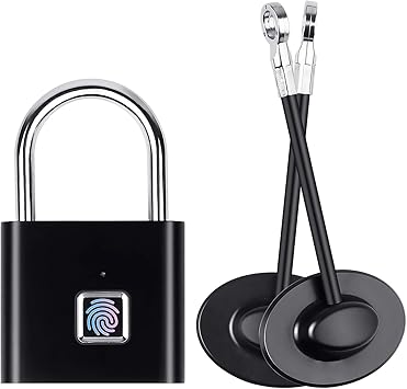 candado de huella digital tbteek para nevera para ninos candado biometrico inteligente con 2 cerrojo sin llave seguridad antirrobo usb recargable