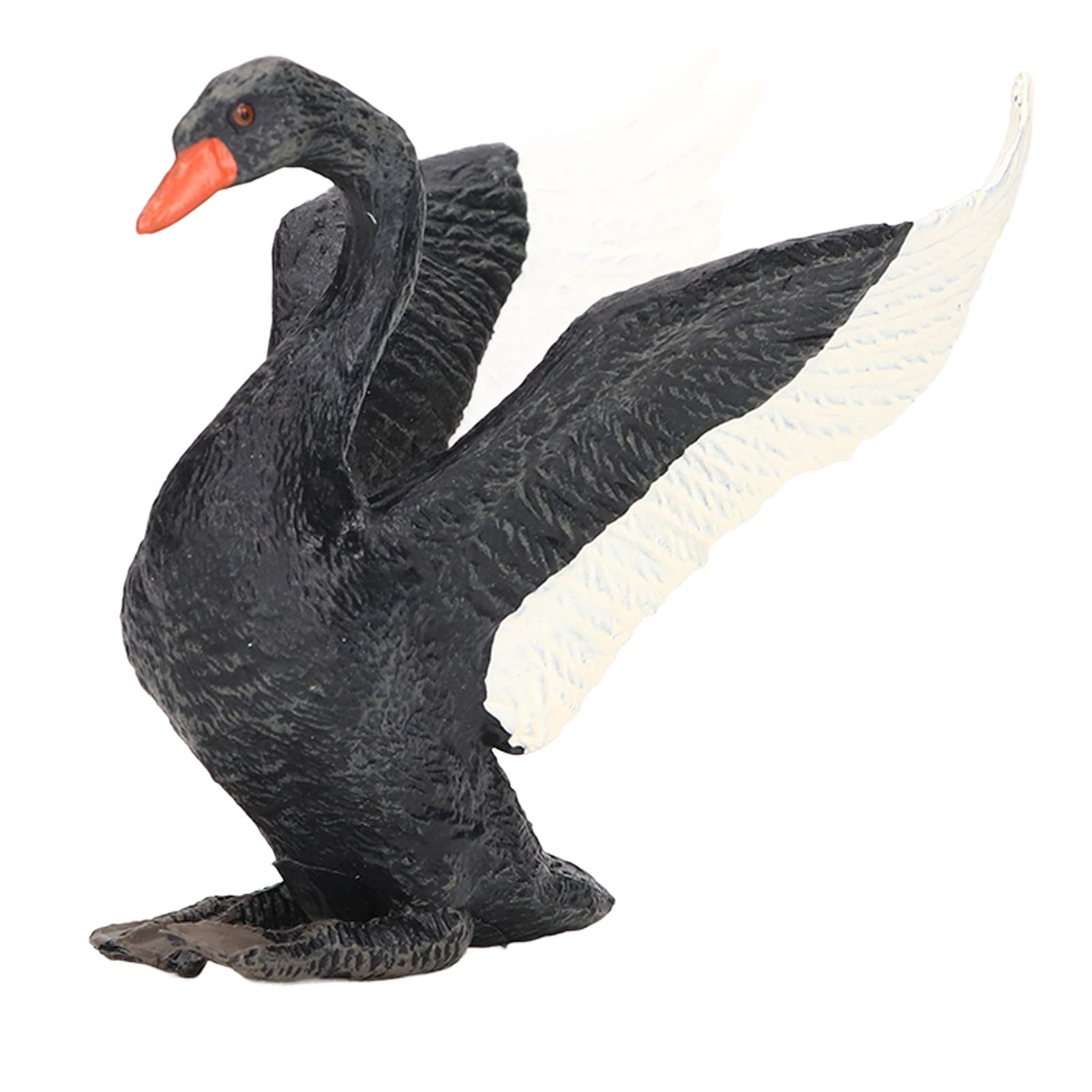 SPYMINNPOO Black Swan Figurine, Lifelike Animal Figurine PVC Stimulate Imagination Black Swan Toy for Kids Bedroom Office for Boys and Girls Over 3 years old
