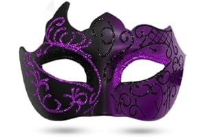 Aqearl Masquerade Mask for Men Vintage Venetian Mask Halloween Mask for Party Prom Ball Costume Mask
