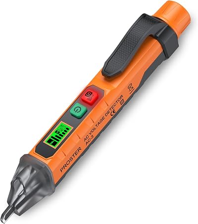 Proster Non Contact Voltage Tester Pen 48-1000V / 12-1000V AC with NCV Probe