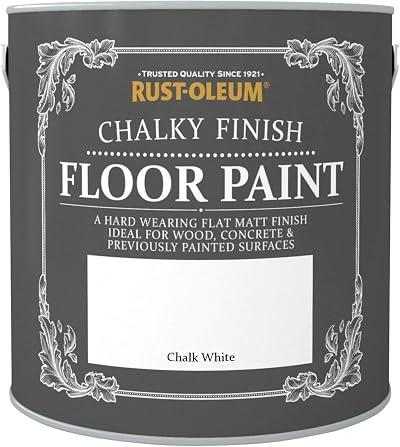 Rust-Oleum White Scratch-Proof Floor Paint Matt Finish 2.5L Chalk White