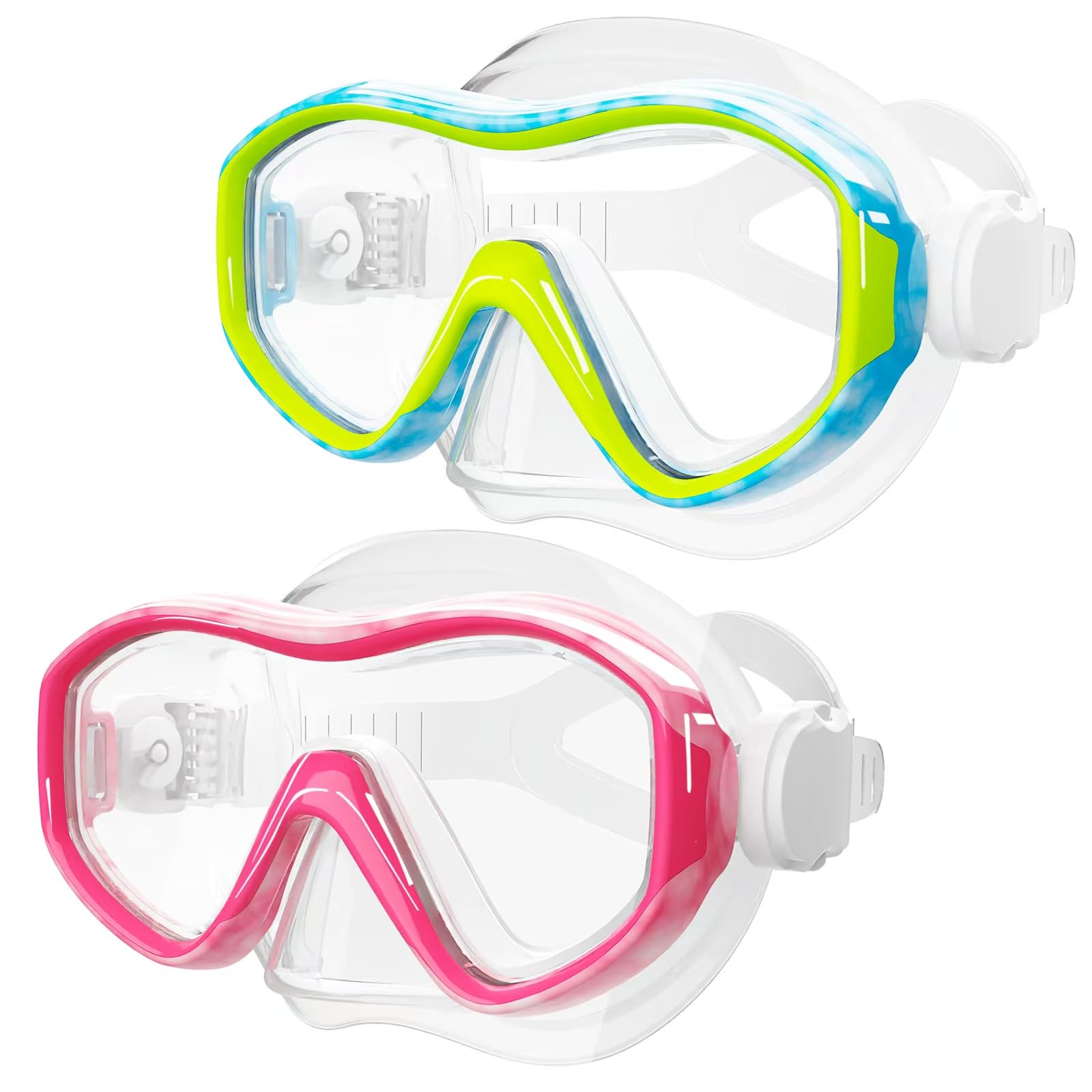 Photo 1 of Kids Swim Goggles with Nose Cover, Snorkel Diving Mask for Boys Girls Ages 5-15, Anti-Fog Clear View Swimming Goggles