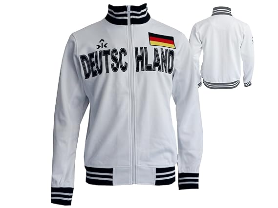 Unbekannt Kjelvik Deutschand Sport & Freizeit Fan Jacke Weiß Passender Fanartikel zur Fußball Weltmeisterschaft 2018