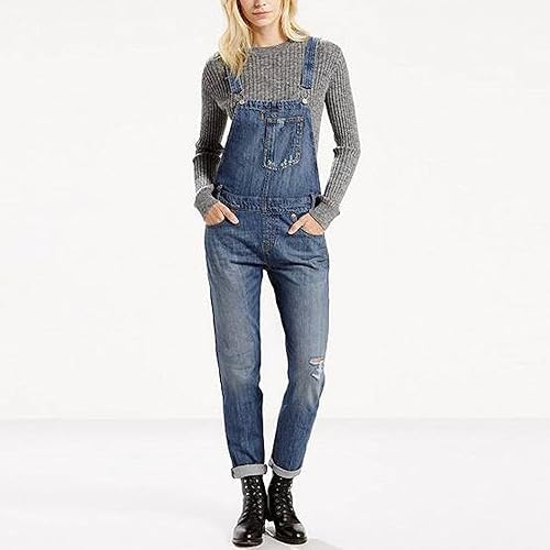 Amazon リーバイス Levi S Women S Overall Goldrush Blue 239 0000 オーバーオール インディゴ レディース ボトムス デニム ジーンズ オールインワン サロペット Blue Navy L 並行輸入品 シューズ バッグ