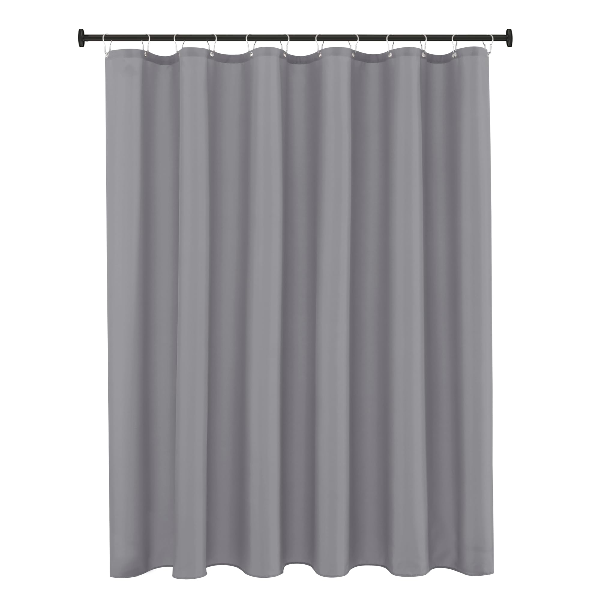 Photo 1 of Biscaynebay Extra Long Fabric Shower Curtain Liner 72 Inch Width by 84 Inch Length, Silver Grey Water Resistant Bathroom Curtains, Rust Resistant Grommets Top Weighted Bottom Machine Washable