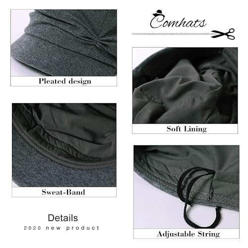 Comhats Newsboy Cap For Women Cotton Cabbie Chemo Beret Hat Outdoors
