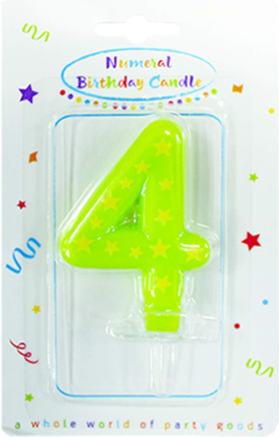 Procos Birthday Candle Number 4 Colour Green