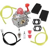 TINVHY 545081855 Blower Carburetor Kit with Fuel Line and Air Filter | Replacement for BVM200VS PP320 P325 XLB GBV 325