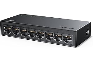 UGREEN Ethernet Switch, 8 Port Gigabit Ethernet Splitter, Plug & Play, Wall Mount & Desktop Network Switch Hub, Unmanaged, Co