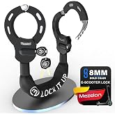 Mezelon Electric Scooter Lock, 8mm Chain Lock Anti Theft | Bike Lock with Thickened Chain Anti-Theft Protection, 3 Keys Included, Suitable for Scooters, Bicycles, Fence and More