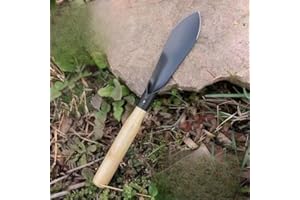 13 Inch Manganese Steel Garden Trowel, Pointed Hand Shovel with Wooden Handle, Heavy Duty Digging Tool for Planting, Weeding,