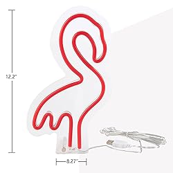 EASETIME Flamingo Neon Sign Valentines Room Decor