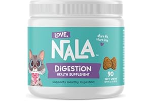 LOVE, NALA - Digestive Health Supplement for Cats - 90 Soft Chews - Digestive Enzymes - Helps Support Digestive System, Diet Changes, & Food Transitioning - 3.2 oz