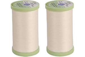 (2 Pack) Coats Dual Duty Plus NATURAL Hand Quilting Thread Strong all purpose with glace (glazed) finish (2 Pack, Natural)