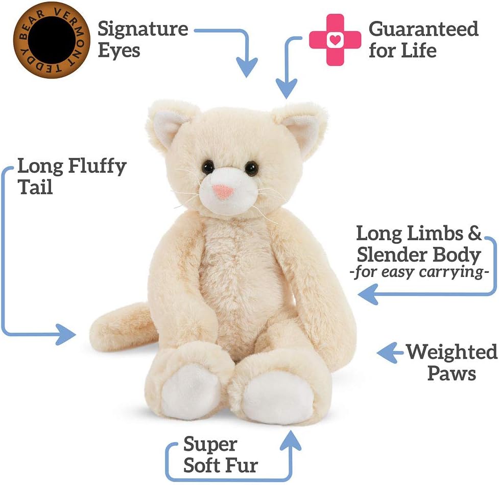 Vermont Teddy Bear Stuffed Cat - Cat Stuffed Animal, 15 Inch, Buddy: Toys & Games