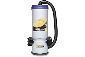 ProTeam Backpack Vacuums, Super CoachVac Commercial Backpack Vacuum Cleaner with HEPA Media Filtration and Telescoping Wand T
