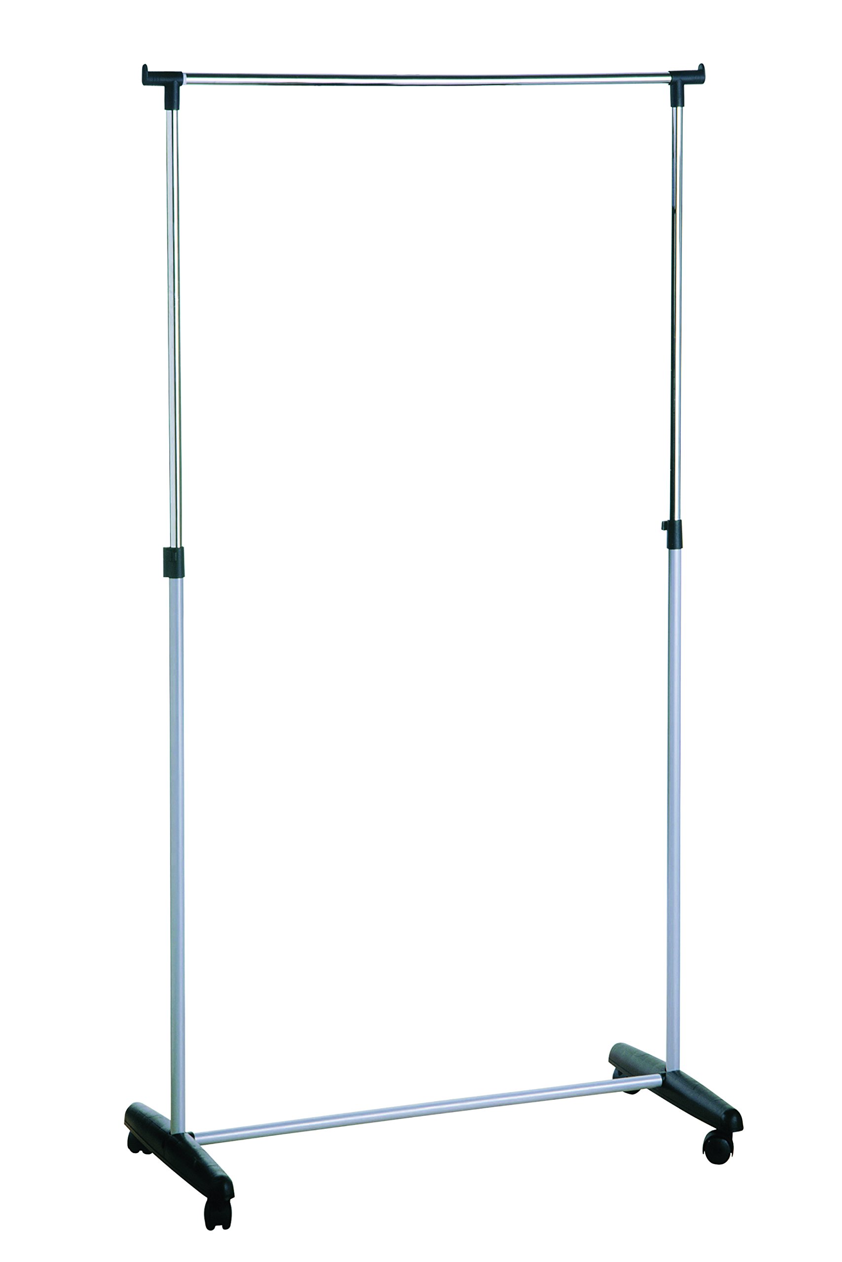 Premier Housewares Clothes Hanging Rail Chrome Finishing Heavy Duty Clothes Rail Clothes Rails on Wheels Chrome Clothing Rails Clothing Rack 165x85x43