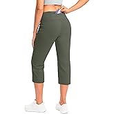 G Gradual Women's Yoga Capri Pants with Zipper Pocket High Waist Leggings Crop Straight Leg Workout Exercise Capris for Women