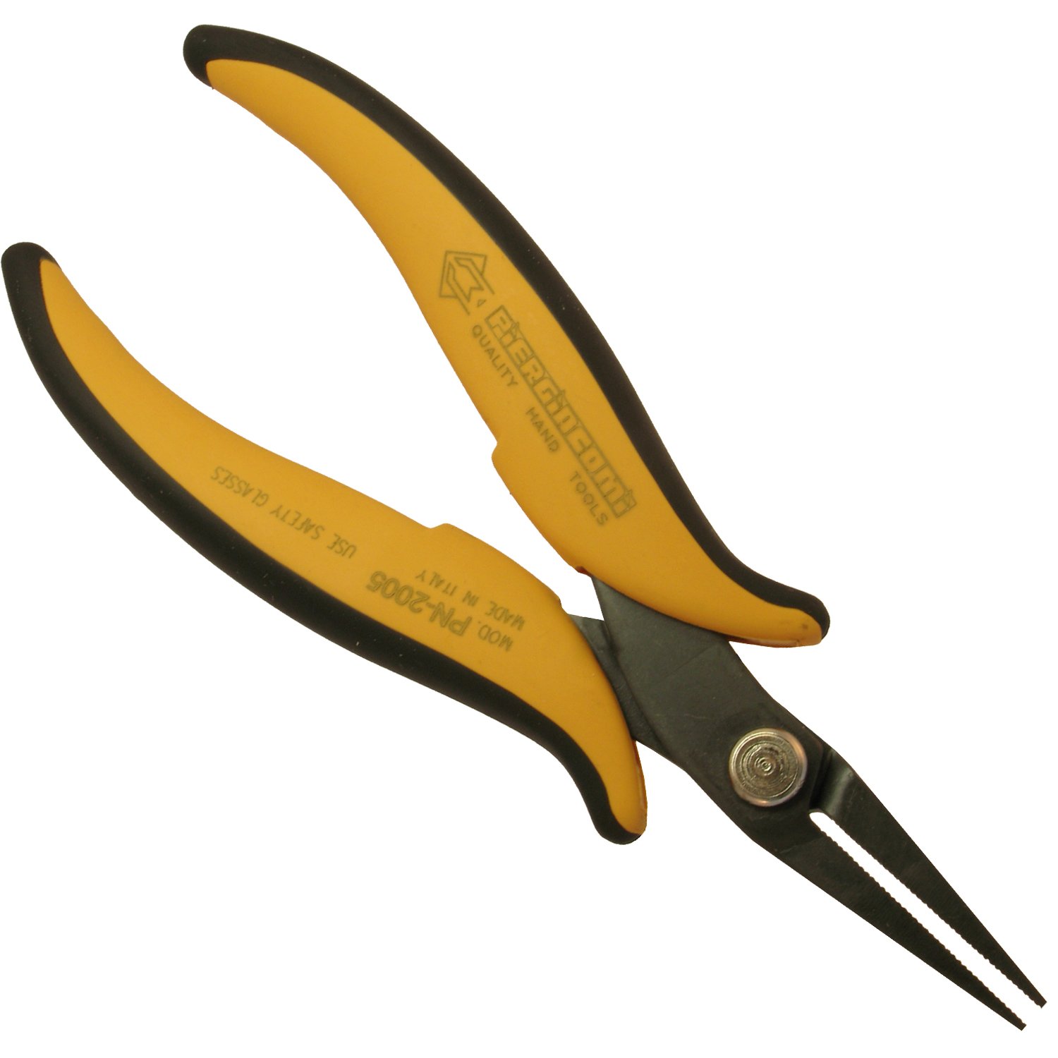 Nedis Circlip Pliers 160 mm, PN 2005 Needle-Nose with Long Serrated Jaws, Suitable for Gripping Components in Hard-to-Reach Areas and Delicate Electronics, Steel Thickness 3 mm, Grip Model ST