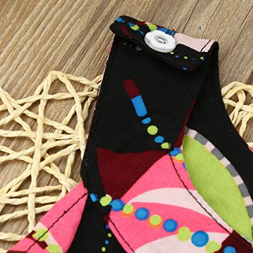 Wesracia Toddler Baby Kids Girls Dress Flower Bohemian Sleeveless Princess Dress Beach Summer Dress Clothes (6T, Black)